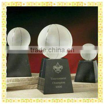 Personalized Engraved Crystal Basketball Trophy For Ceremony Souvenir Gifts