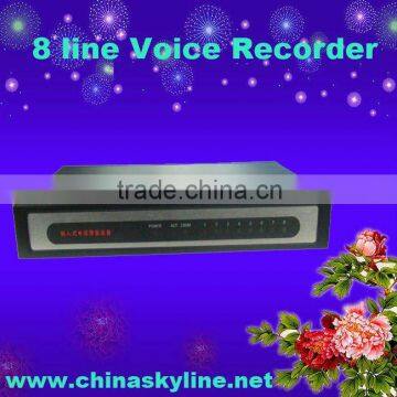 Hot sale!voice recorder program of 8 line telephone voice recording box