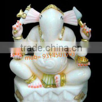 beautigul lord marble ganesh statue