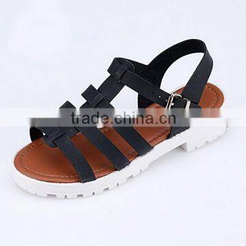 Uniseason 2015 New Design Wholesale Women Flat Plastic Sandals Wholesale