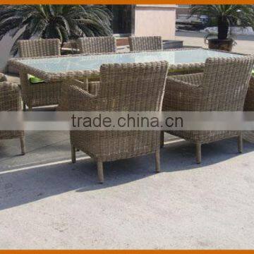 2016 9Pcs Half Round Rattan Dining Set