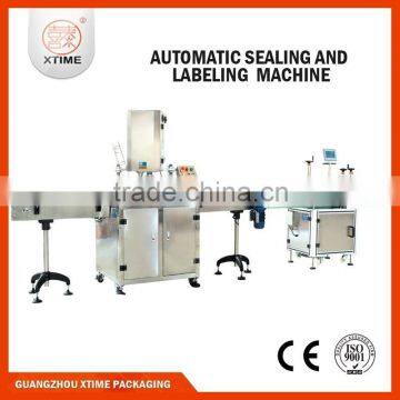 China stainless steel automatic sealing machine, plastic bottle automatic sealing machine