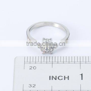 2016 Rellecona Bridal White Solitaire Accent Ring in 18k White Gold Plated for Wedding Anniversary photo-3