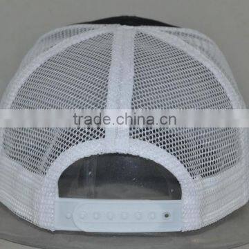 Guangzhou Hat Factory Professional Custom 100% Polyester in Black/white Trucker Cap photo-3