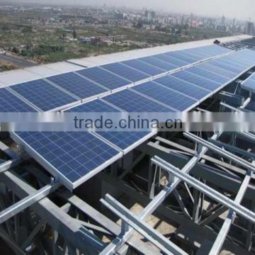 Aluminum solar panel mounting structure