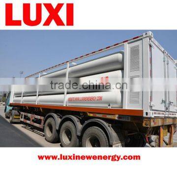 cng semi-trailer 10 tube bundle container, CNG cascade skid