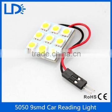 Big Promotion 5050 9SMD COB LED Panel Super White Car Auto Interior Reading Map Lamp Bulb Light Dome Top Light