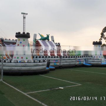 Large Inflatable Castle as commercial kids amusement playground,Huge inflatable Land Park with climbing wall and Slide