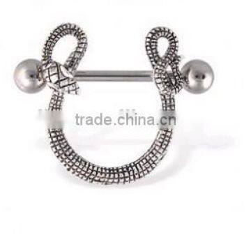 fashion snake nipple ring piercing