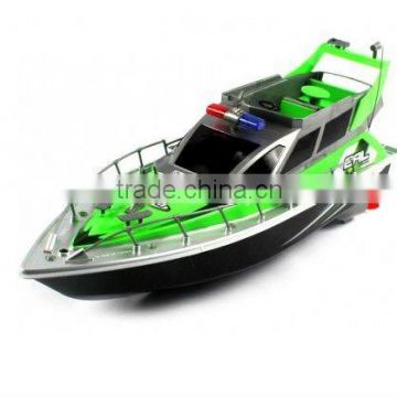 Hot!!!Electric Full Function 4CH Police Patrol Cruiser RTR RC Boats Model(Green)