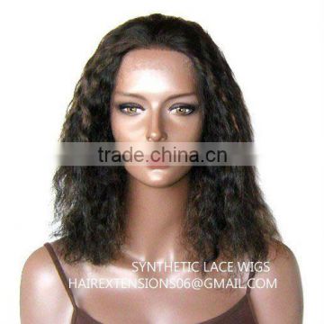 SYNTHETIC WOMEN LACE FRONT WIGS - CURLY LACE WIGS - REMY HUMAN HAIR LACE WIGS