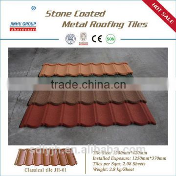 colorful stone coated metal roofing tile