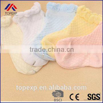 Plain Dyed Mesh Baby Socks Lace Decoration