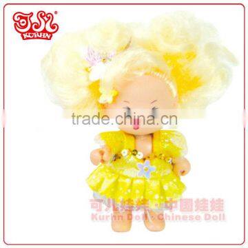 Mini wholesale plastic baby doll ovely keychain