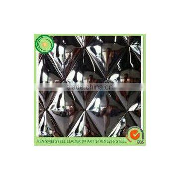 high end metal embossed sheet stainless steel for hotel decoration
