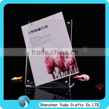 magnetic acrylic double side sign holder freestanding acrylic table menu stand countertop acrylic sign holder