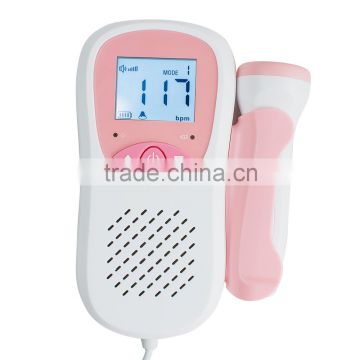 Pocket Fetal Doppler Prenatal Heart Baby Sound Monitor 3MHz Probe factory price