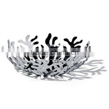 stainless steel fruit bowl& creative fruit basket.Coral shape