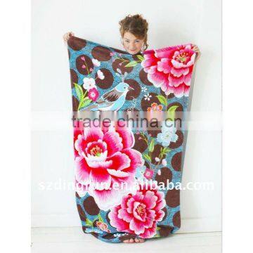 100 cotton beach towel with girl design