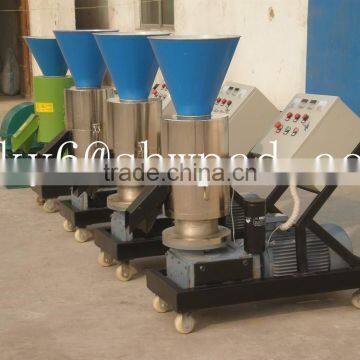 Flat die wood sawdust animal feed pellet machine