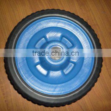 Lightweight injection mold plastic wagon wheel 10"x3.5"