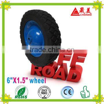 The most popular 7"X1.5 rubber wheel/Metal rim wheel/Pneumatic wheels/Ruled wheel