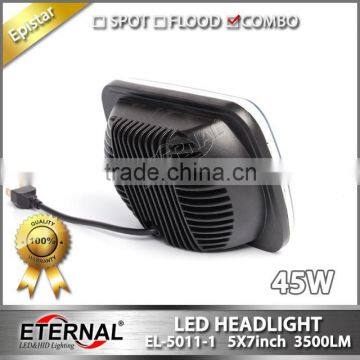 5x7in 45W High Power Sealed Beam Led Headlight Dual Beam With H4 Plug for Automotive photo-4