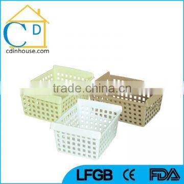 Kitchen Cooking Laundry Wire Mesh Plstic Basket