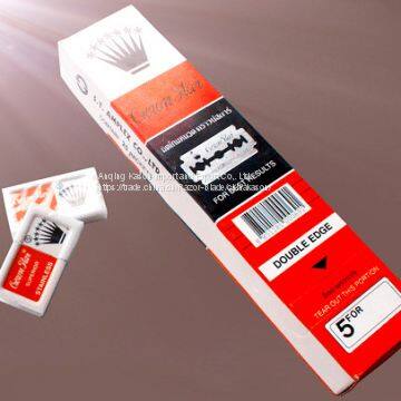 double edge safety blade in box packing