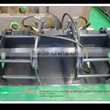 skid steer loader attachment grapple bucket