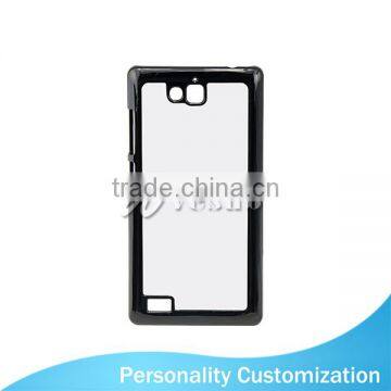 Guangzhou 2D Sublimation Custom Printed Black Color Silicone Plastic Phone Case With Aluminum Sheet For Huawei Honor 3C photo-2