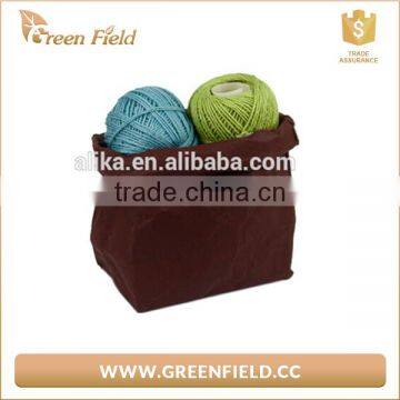 Natural Material of Washable Kraft Paper Storage Keeper Bag Buggy Bag photo-4