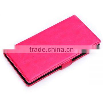 Manufacturer Cheap Mobile Phone Leather Flip Phone Case for Sony Z3 Leather Flip Back Case photo-5