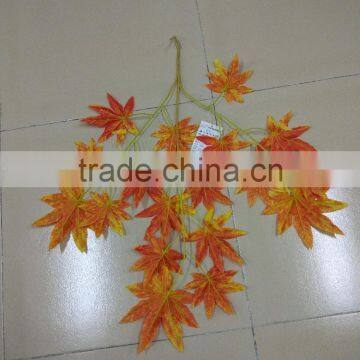 SJ071211 Garden Decorative Plastic Autumn Maple Tree Leaves for Decoration photo-4