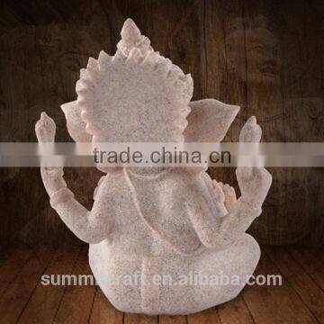 Wedding Gift Resin Sandstone Hindu God Lord Ganesha Idol Figurine photo-4