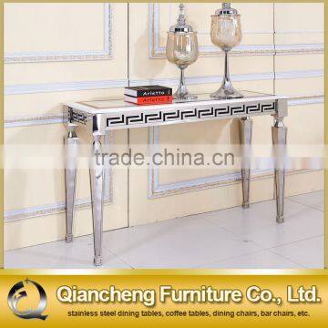 4 Stainless Steel Legs Console Table photo-2