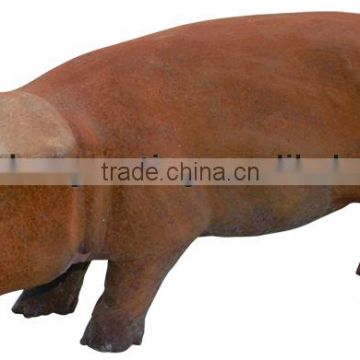 antique indoor decoration cast iron pig