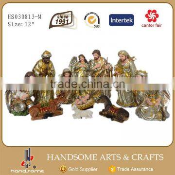 12 Inch Polyresin Cheap Factory Price Christmas Nativity Set photo-2