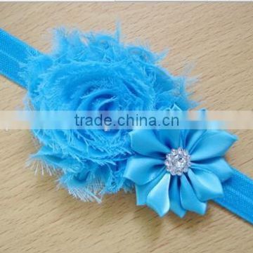 Cute fabric flower hair scrunchies for kids