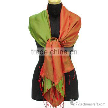 Dyed Silk Scarf, Multi-color, 100% Handicraft in Vietnam photo-2