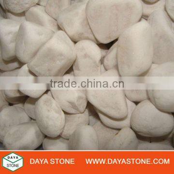 Machine-made white pebble stone