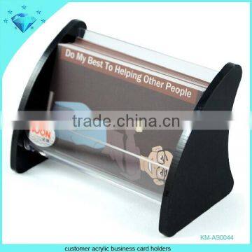 2015 hot sale black acrylic business card holder