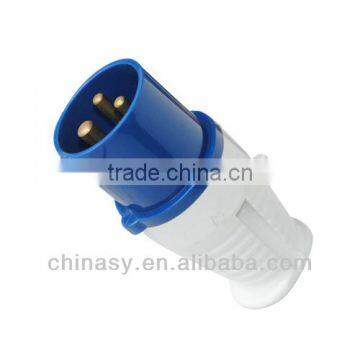 industrial power connector 2P+E IP44 P67