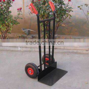 steel penumatic wheel black 200kg load capacity power hand trolley