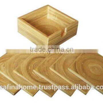 Set of 6 square bamboo placemats