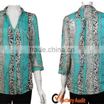 2013 new snake print blouse for women