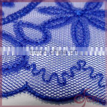 Blue Flower and Balloon Guipure Embroidery Design Lace Fabric for Dress/blouse/cardigan/wedding Dress photo-3