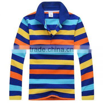 Long sleeve men stripe polo shirt,cheap long sleeve polo shirts