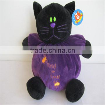 Hallowmas cat plush toy for festival promotional