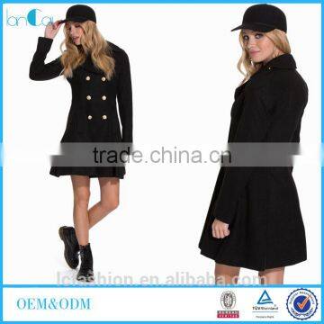 Dress style customize girls' winter pea coat online china